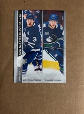2020-21 Upper Deck - Checklist #450 Auston Matthews, Elias Pettersson
