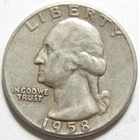 1958 Washington Quarter - 90% Silver - #11305-96