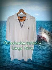 Paul Shark Yachting Herren Poloshirt ,Weiss, mit beschrifteten Paspelierung ,XL,