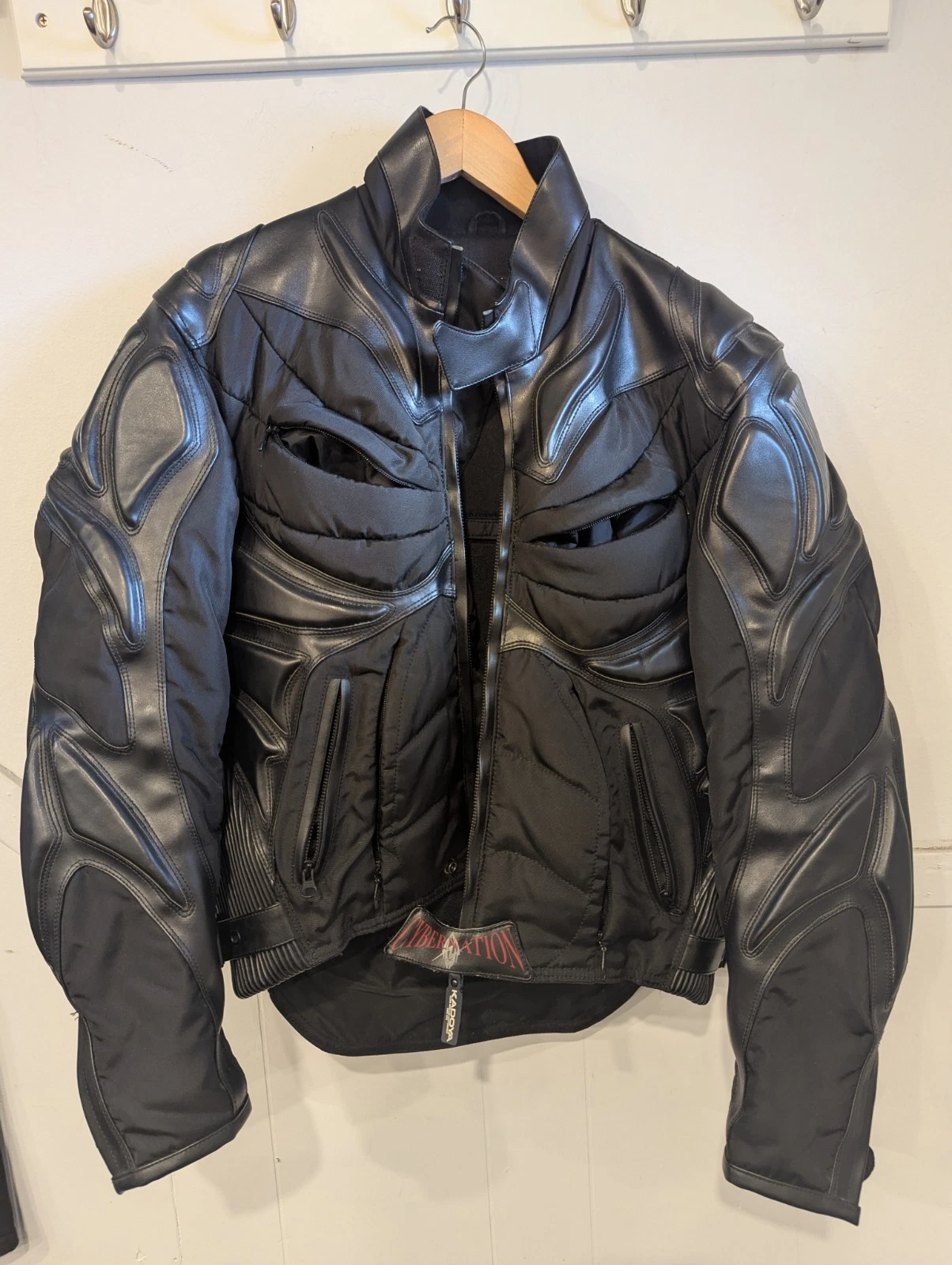 Kadoya Cybernation Vintage 2000s Motorcycle Leather Jacket - product detail image 3