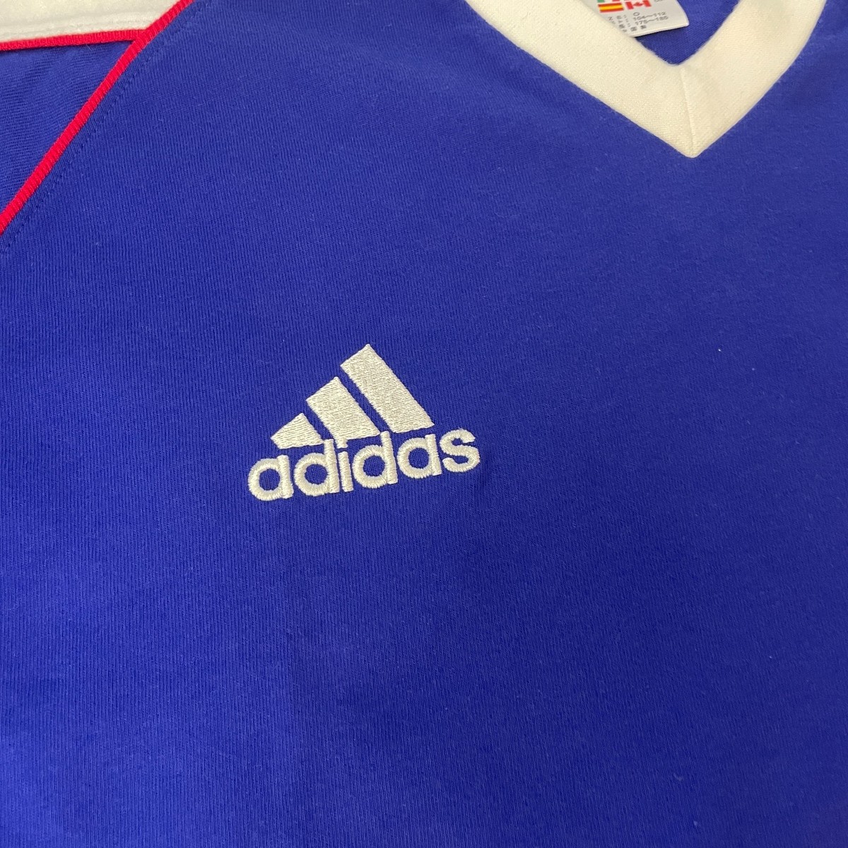  日本代表 Vネックシャツ Japan 2001 Official Adidas V-Neck Jersey Shirt Kit - JPN XL / US L
