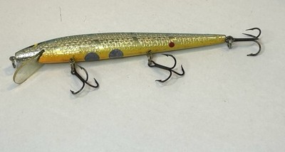 Smithwick Super Rogue Rattlin Vintage Lure 5.5'' Suspending Yellow Green Fish