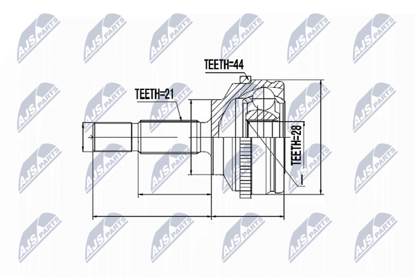 Nty Gelenksatz, Antriebswelle NPZ-RE-043 FüR Renault-image