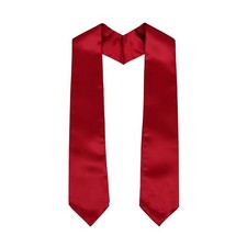 Unisex Adult Plain Graduation Stole 60 Long Maroon