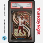 2024 SELECT #112 JAYDEN DANIELS PREMIER TRI-COLOR PRIZM RC ROOKIE /249 PSA 10