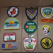 A Fun Mix Lot of 11 Patches Embroidered