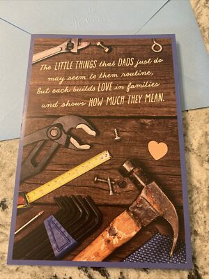 Father s Day Dad Little Things Dads Do - Love 5 x7  Hallmark Greeting Card
