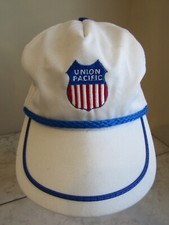 Vintage Union Pacific USA Made White Logo Unisex Baseball Hat OSFA