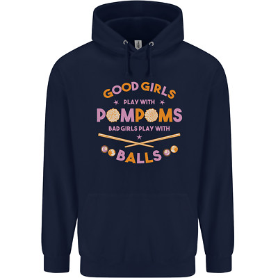 Bad Girls Play With Pool Balls 9-Ball Herren 80% Baumwolle Hoodie