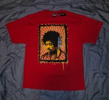 Vintage 2004 Jimi Hendrix Red T Shirt Large ODM Tag