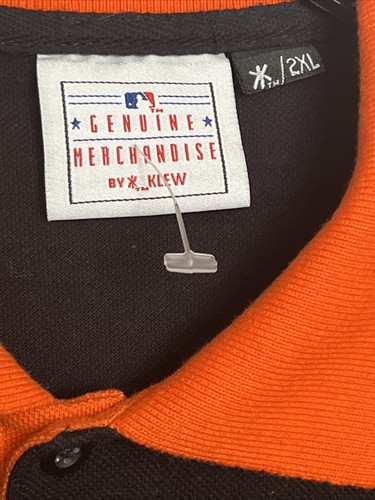 VTG RARE MLB SAN FRANSISCO GIANTS 2XL BLACK & ORANGE EMBROIDERED GOLF POLO SHIRT - Picture 6 of 8
