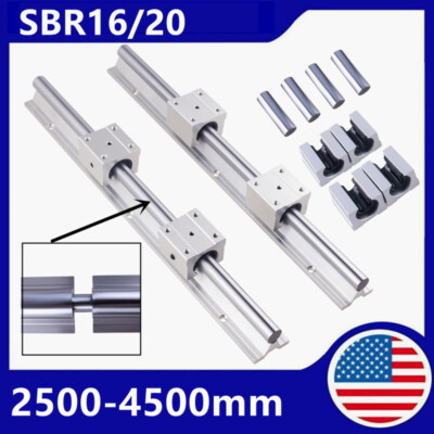 SBR16/20/25 Linear Rail Guide 500mm-4500mm+SBR16UU SBR20/25UU Bearing Blocks CNC