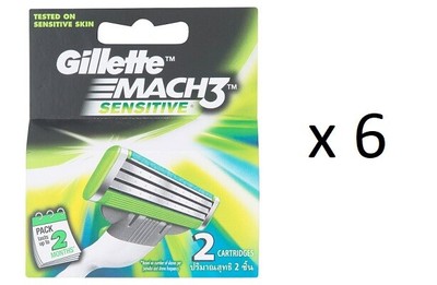 Gillette mach-3 Turbo Sensitive cart.2s (7702018041138)
