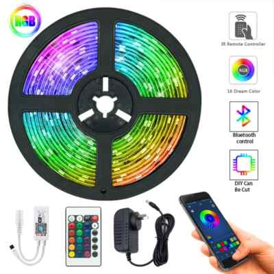 #ad #ad LED RGB 5050 SMD Flexible Light Strips 16.4ft. 5M WIFI with Remote Controller $9.99