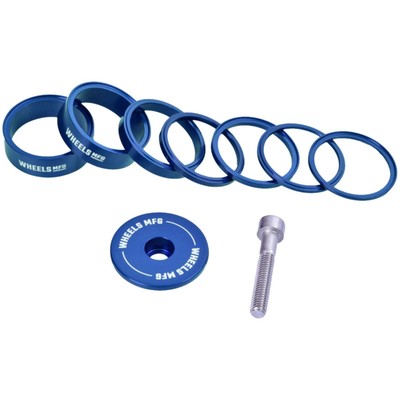 Wheels Manufacturing Essential StackRight Headset Spacer Kit - Blue SRHS-EKIT1-6