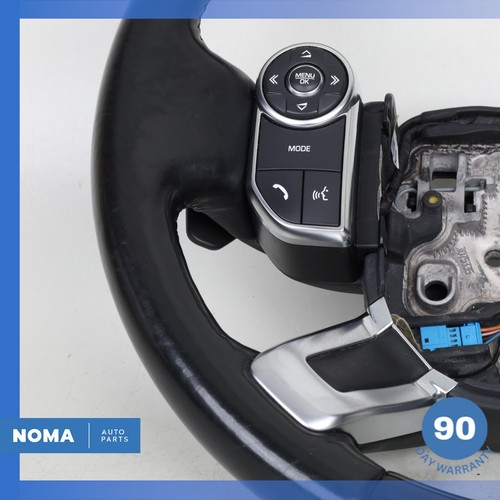 13-22 Land Rover Range Rover L405 Leather Steering Wheel Black w/ Switches OEM - Picture 7 of 20