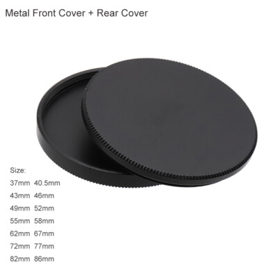 Metal 37/46mm-95mm Screw-in Front Rear Cap Sets for Universal Nikon Lens Filter