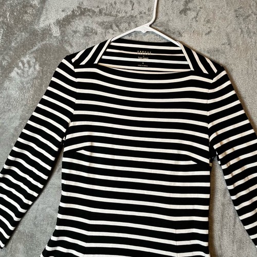 Kate Spade Broome Street schwarz & weiß gestreiftes Fit & Flare Kleid Größe Small - Bild 7 von 8