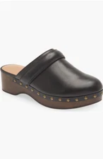 Madewell The Cecily Clog in True Black 2394 Size 6.5