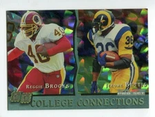 1993 Pro Set College Connections #2 Reggie Brooks / Jerome Bettis Notre Dame