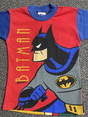 Vintage Animated Batman Shirt YOUTH 1993 New Single Stitch Double