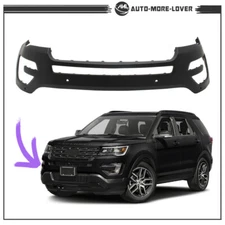 Front Bumper Cover For 2016 2017 Ford Explorer With Sensor Holes+License Plate