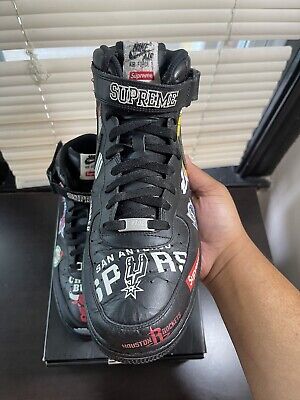Nike Supreme x NBA x Air Force 1 07 Mid Black Size 11.5 Worn Nike Supreme x NBA x Air Force 1 07 Mid Black Size 11.5 Worn