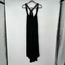 NWT Doe & Rae Tulip Maxi Dress Women's Size L Black Knotted Straps Racerback