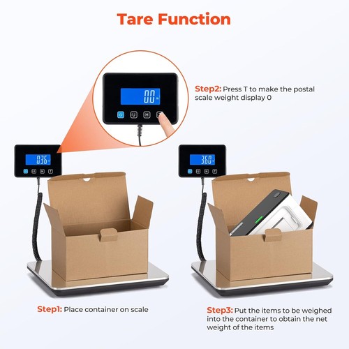 MUNBYN 440lb/1.8oz Digital Postal Scale with Hold/Tare Function Shipping Scale - Picture 5 of 9