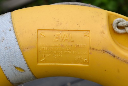 boa anello salvagente vecchio usato 74 cm salvagente EVAL - CONSEGNA GRATUITA - Foto 8 di 9