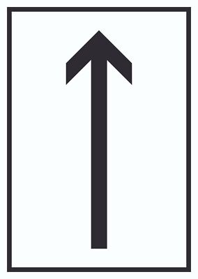 Richtungspfeil hoch Schild hochkant schwarz weiss Pfeil