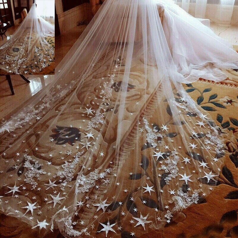 wedding dress with gold stars 45 Times We Fell For Star Wedding Dresses & Celestial Accessories