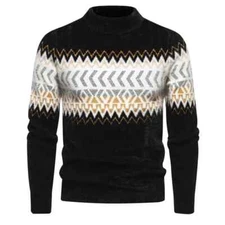 Men's Sweater Soft and Comfortable Fashion Warm Knit Sweater Pullover