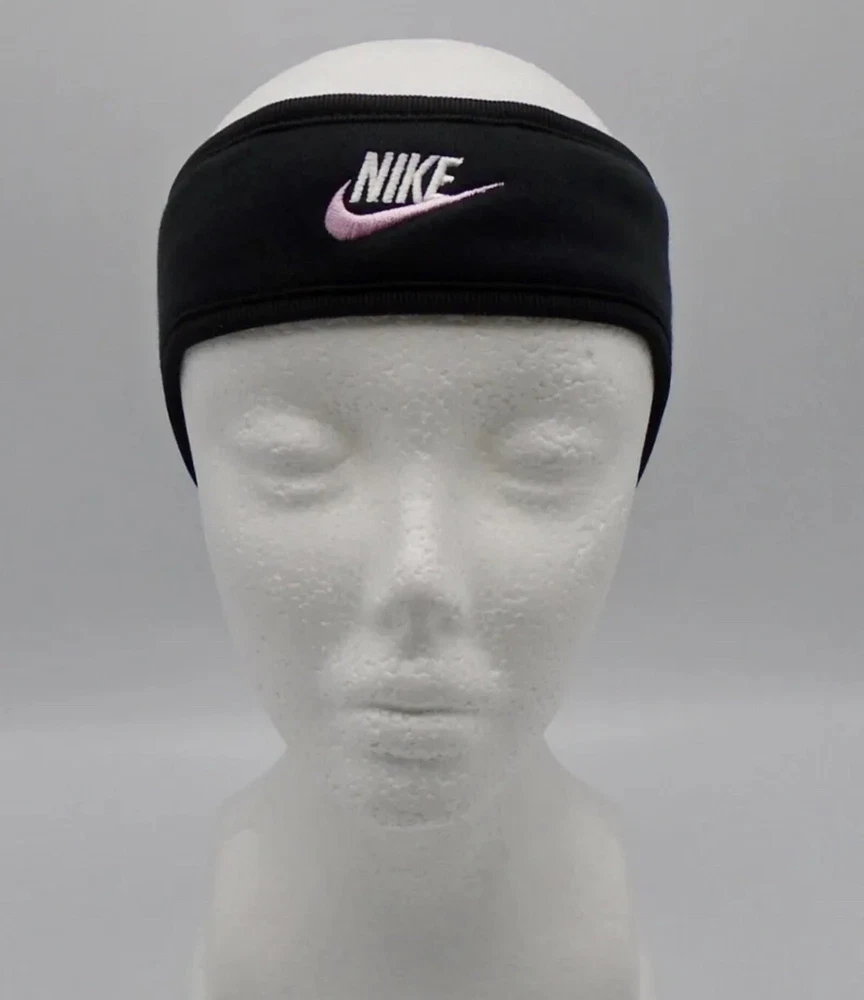 Nike Club Fleece Running Headband for Women in Black Grey Pink Foam