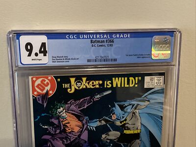 Batman #366 CGC 9.4 - 1st Jason Todd as Robin DC 1983 Joker Walt