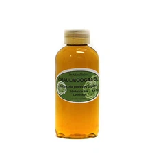 4 oz 100% PURE ORGANIC CHAULMOOGRA OIL ANTI AGING COLD PRESSED NATURAL FRESH 
