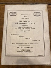 MoPar ALL WEATHER AIR CONTROL SYSTEM Installation Info - Chrysler Dodge Plymouth