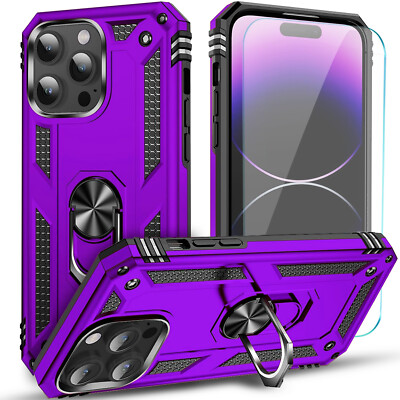 For iPhone 16 Pro Max 15 14 13 12 11 Plus Case Phone Cover Shockproof + Screen