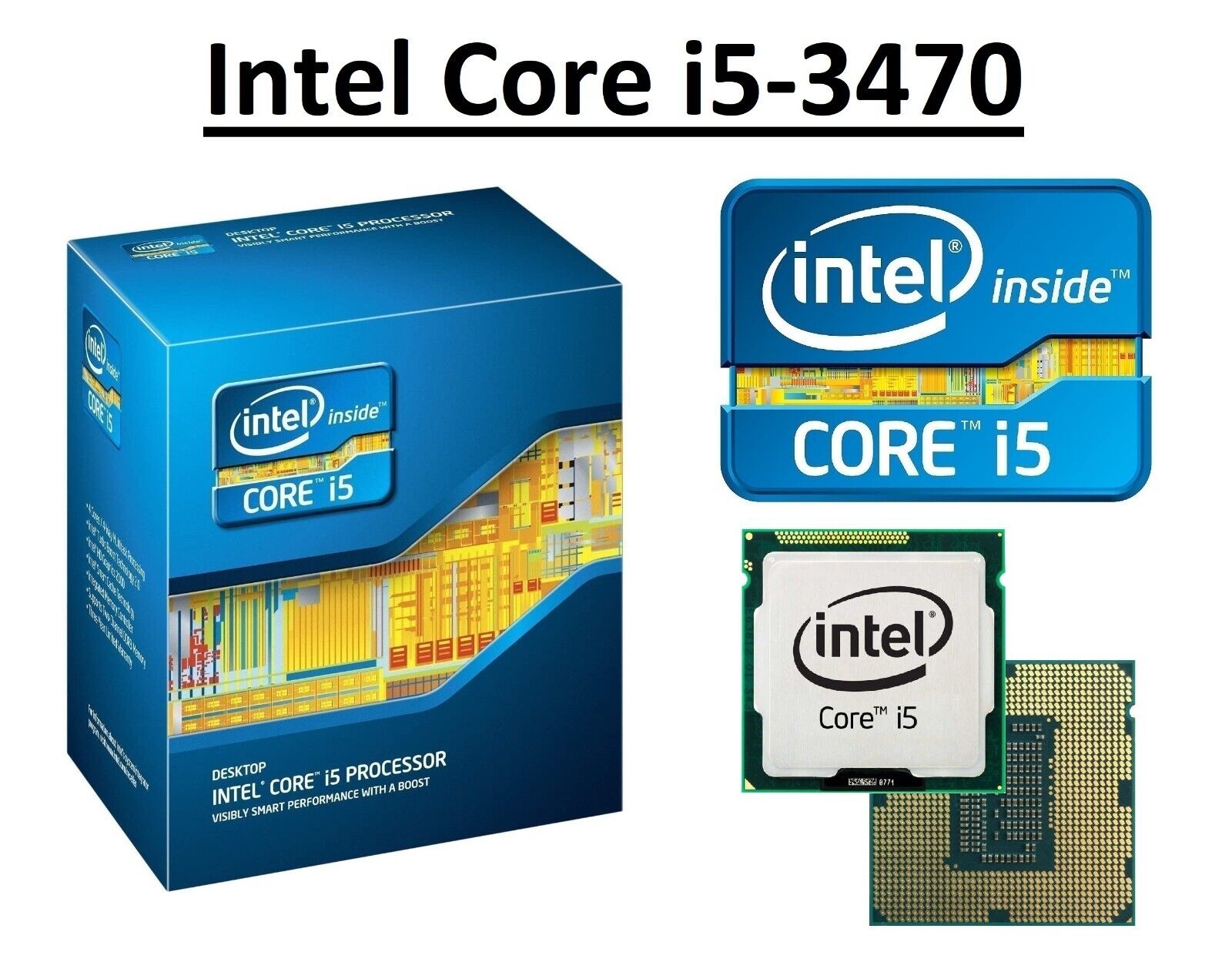 Intel Core i5-3470 SR0T8 Quad Core Processor 3.2GHz, Socket LGA1155, 77Watt  CPU