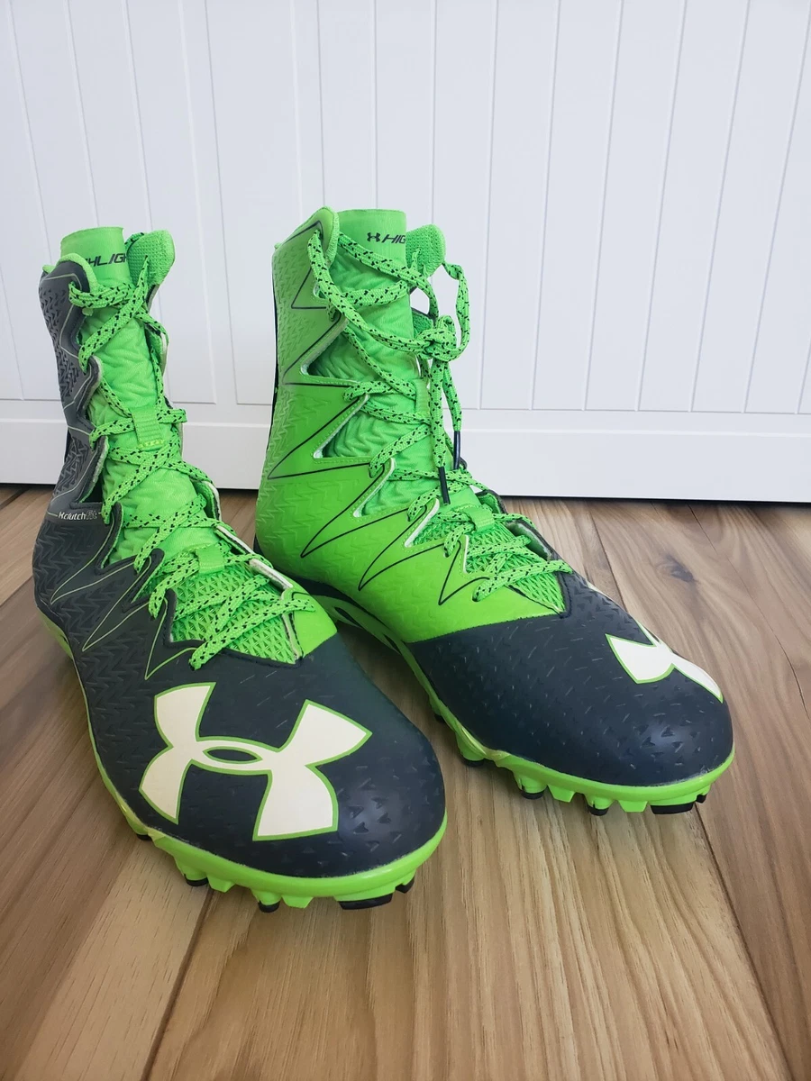 Under Armour Spine Clutchfit 1287402 389 Men Football Cleat Boots Green Sz 12.5