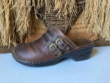 BOC Born Concept Sandals Womens 10 Casual Mules Clogs C69323 Brown Leather