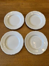 4 Homer Laughlin Best China All White Scalloped Bread & Butter Plate(s) 5 1/2”