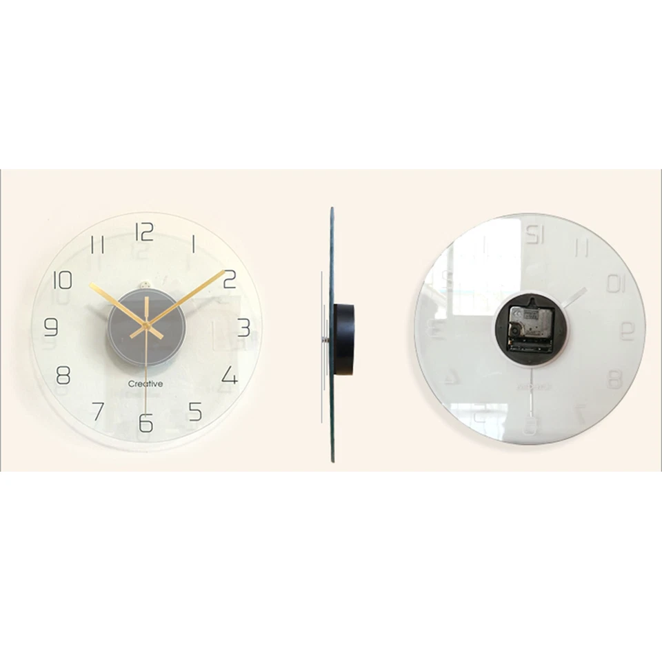 30cm Ultra Thin Design Wall Clock Large Modern Home Office Round Wall Clock - Image 4 of 4