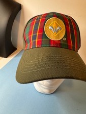 Cub/Boy Scout Webelos Flex Fit Cap Hat - Medium/Large M/L - Green Plaid