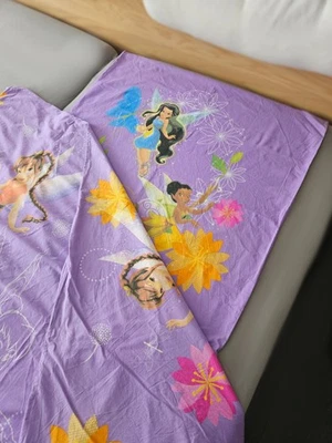 Disney Tinkerbelle Bettwäsche 135 x 200 cm 80x 80 cm 100% Baumwolle - Bild 1 von 2