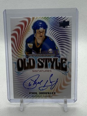 PHIL HOUSLEY 2024-25 Upper Deck Premier   Old Style Signatures Auto SP SABRES