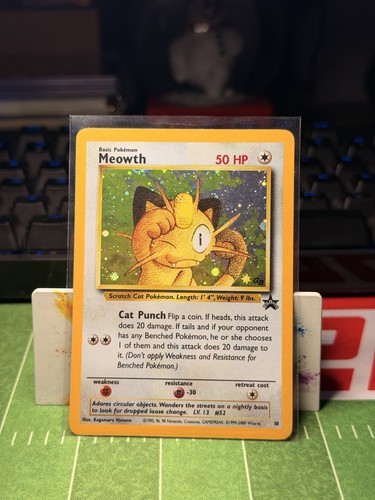 Meowth 10 Promo Wizards Black Star Promos Pokemon Holo Near Mint (NM)