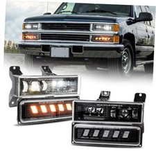 4-in-1 DOT LED Headlight Assembly No Side Marker-For 1988-1999 Chevy GMC