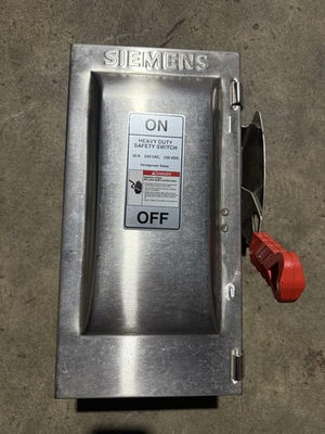 #ad New Siemens HF221S 30 Amp 240v Fusible 1Ph Safety Switch Disconnect Stainless $200.00