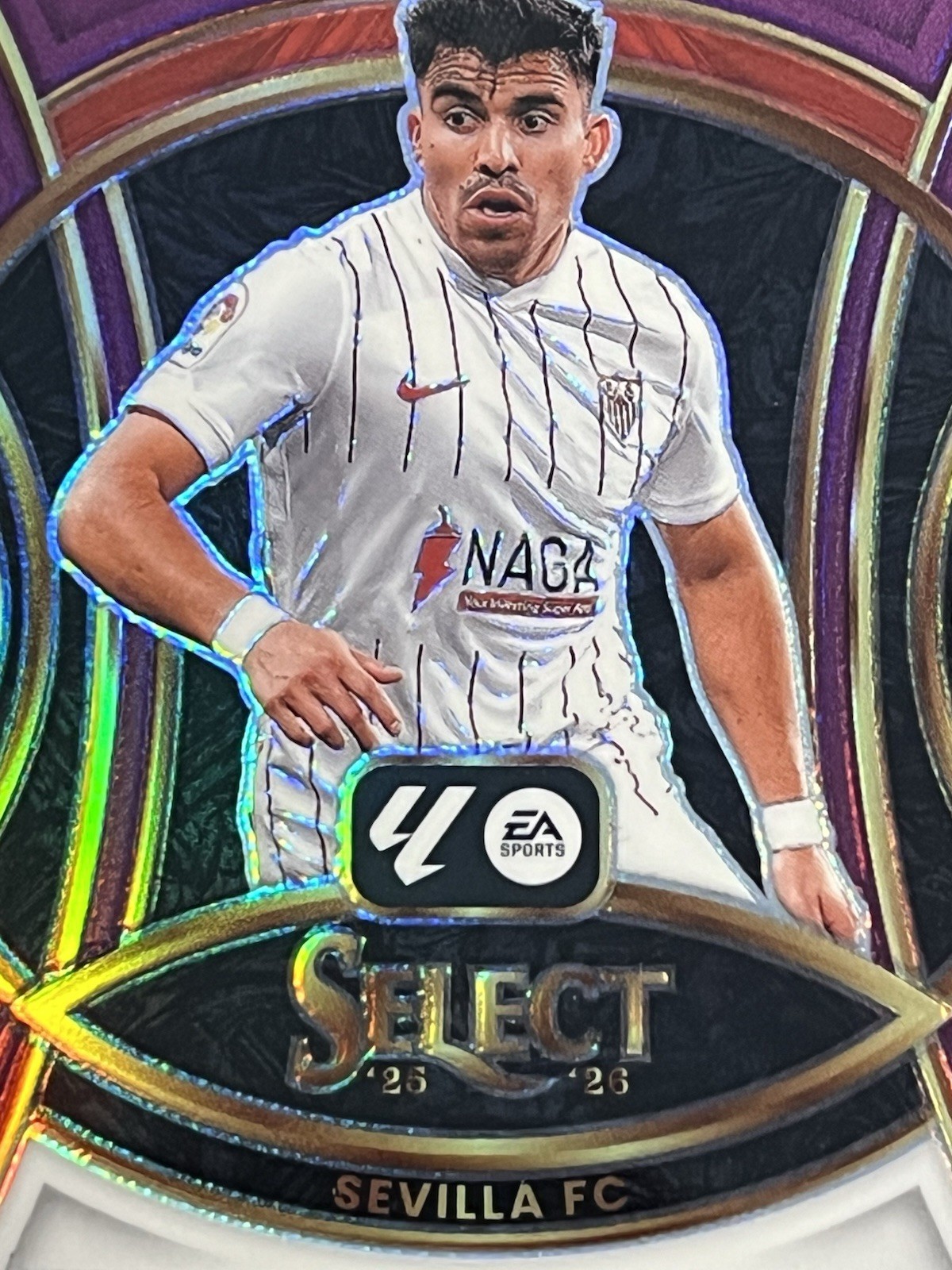 2025-26 Panini Select La Liga Marcos Acuña PURPLE AUTO #/10 Sevilla Autograph SP